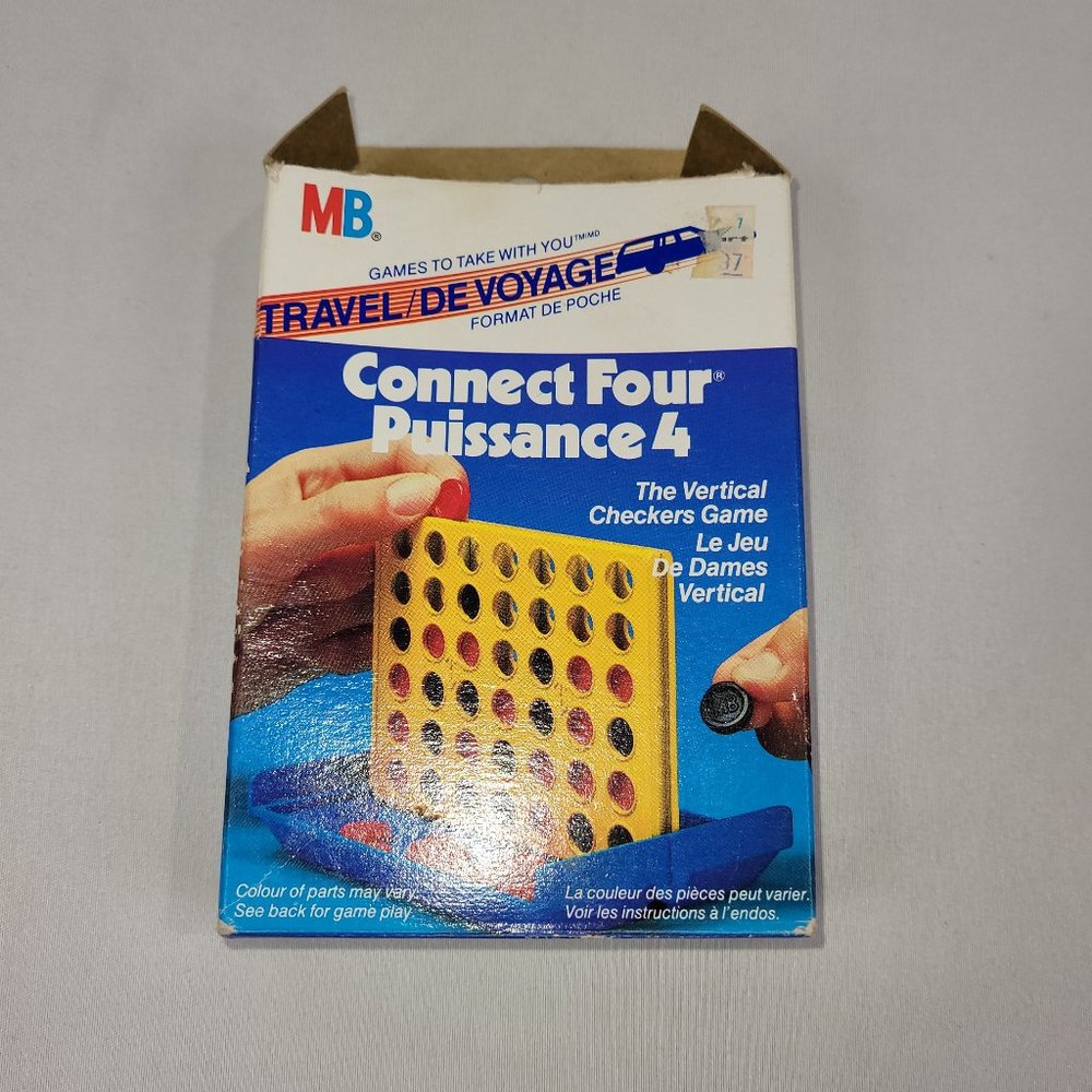 Travel Connect 4 Vintage Game by Milton Bradley